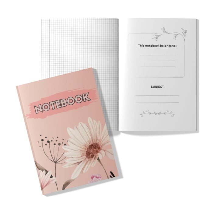 Notebook Graph paper - Flowers 2 - Imagen 2