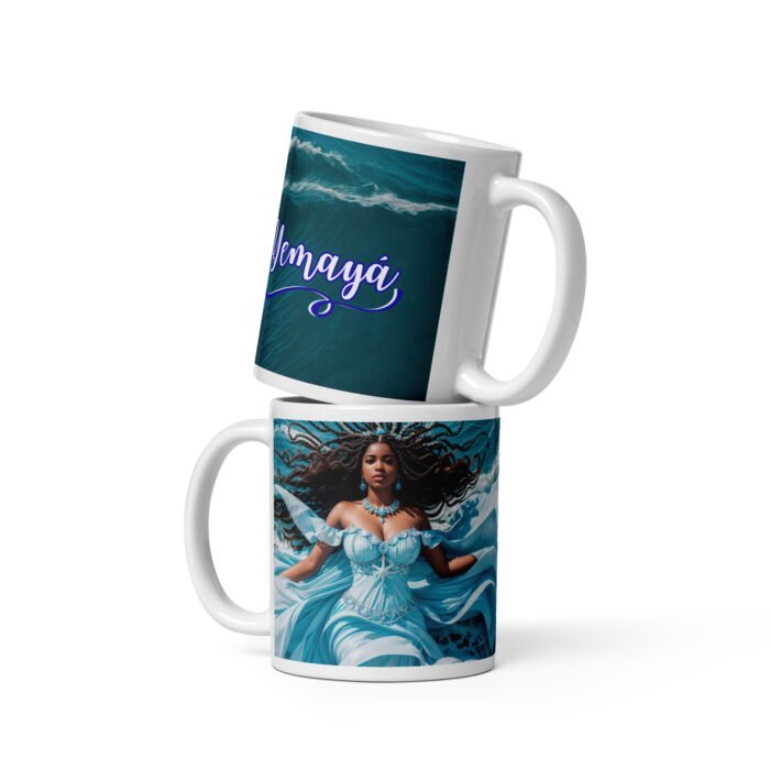 Taza blanca brillante Yemayá # 1 - Imagen 1