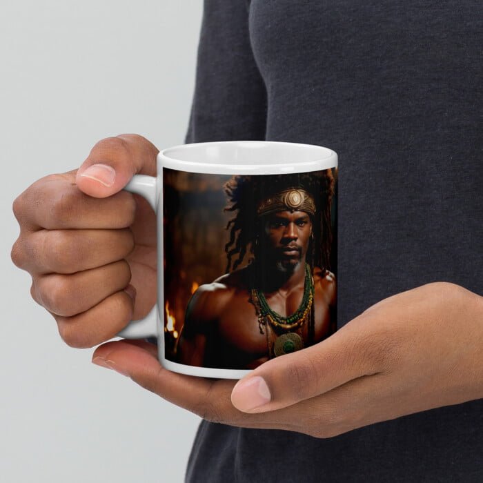 Taza blanca brillante Oggún # 1 - Imagen 4
