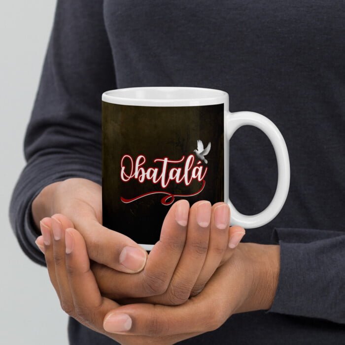 Taza blanca brillante Obatalá # 3 - Imagen 3
