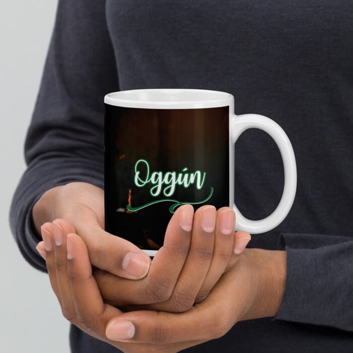 Taza blanca brillante Oggún # 1 - Imagen 3