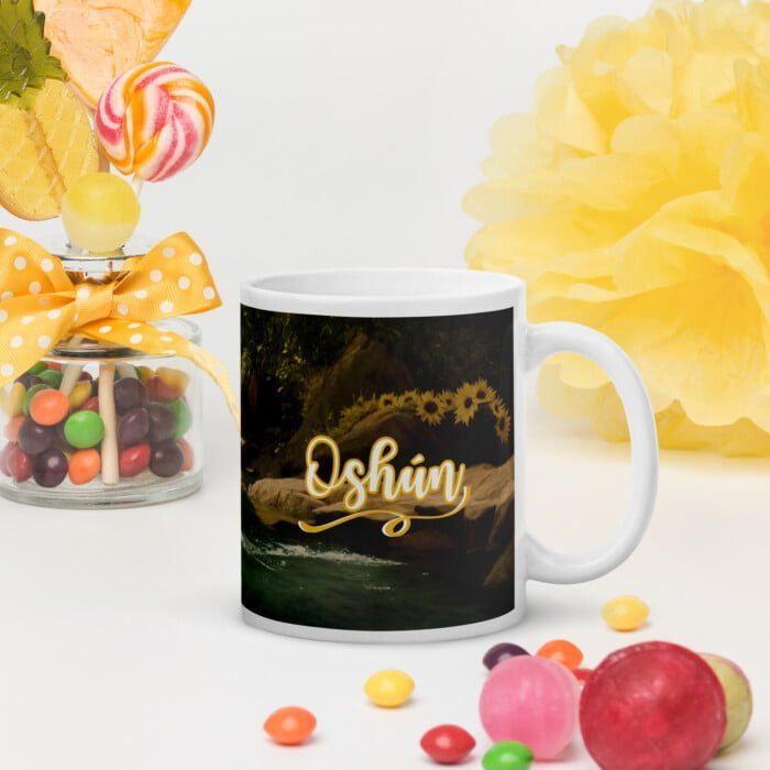 Taza blanca brillante Oshún # 2 - Imagen 2