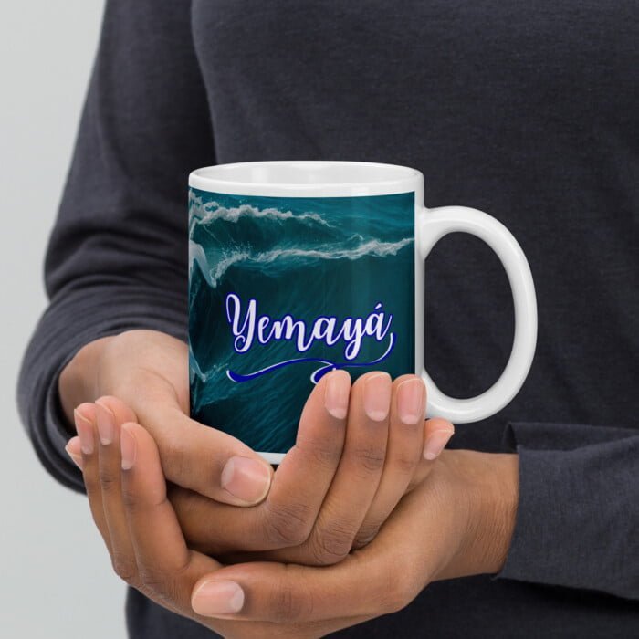 Taza blanca brillante Yemayá # 1 - Imagen 4