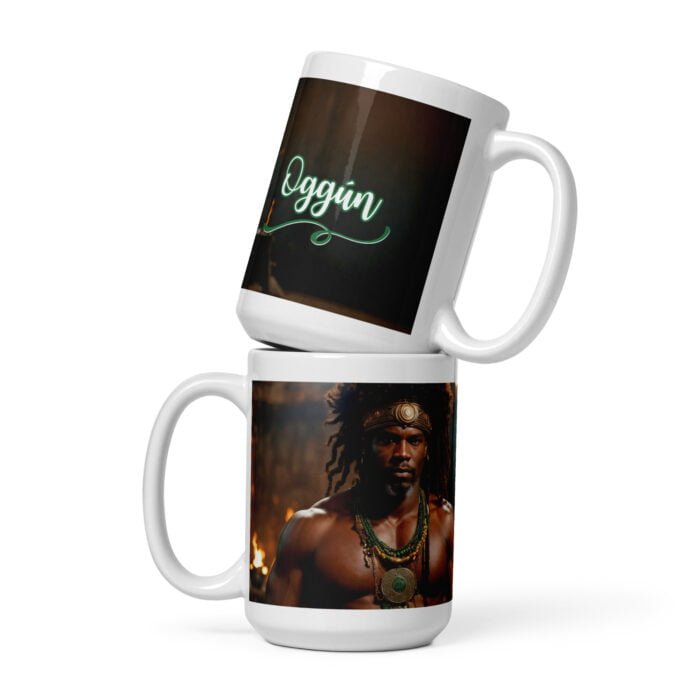 Taza blanca brillante Oggún # 1 - Imagen 5