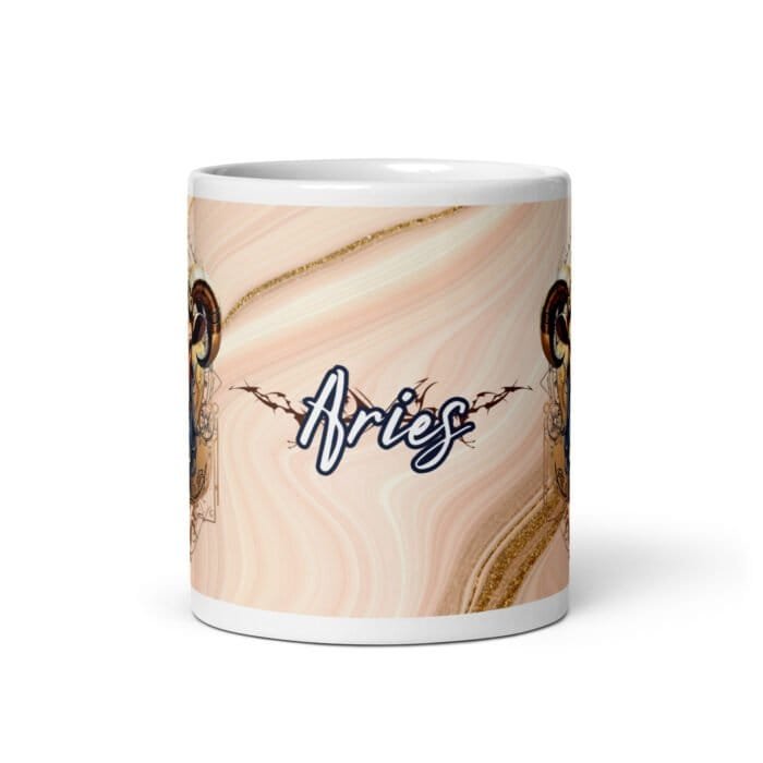 Taza de Aries Art, Taza del Zodiaco, Signo Estelar de Aries, Taza de Astrología, Taza de Café - Imagen 2