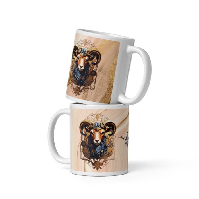 Taza de Aries Art, Taza del Zodiaco, Signo Estelar de Aries, Taza de Astrología, Taza de Café - Imagen 4