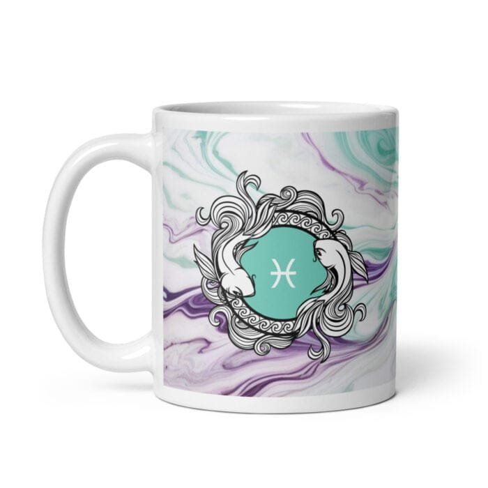 Taza de Piscis, Taza del Zodiaco, Signo Estelar de Piscis, Taza de Café - Imagen 1