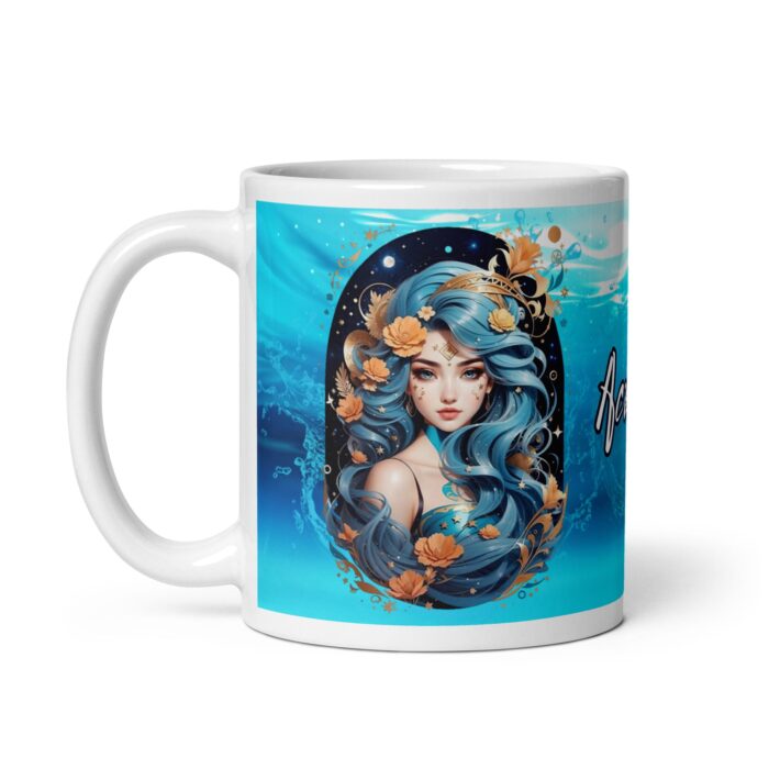 Taza de Acuario Art, Taza del Zodiaco, Signo Estelar de Acuario, Taza de Astrología, Taza de Café - Imagen 1