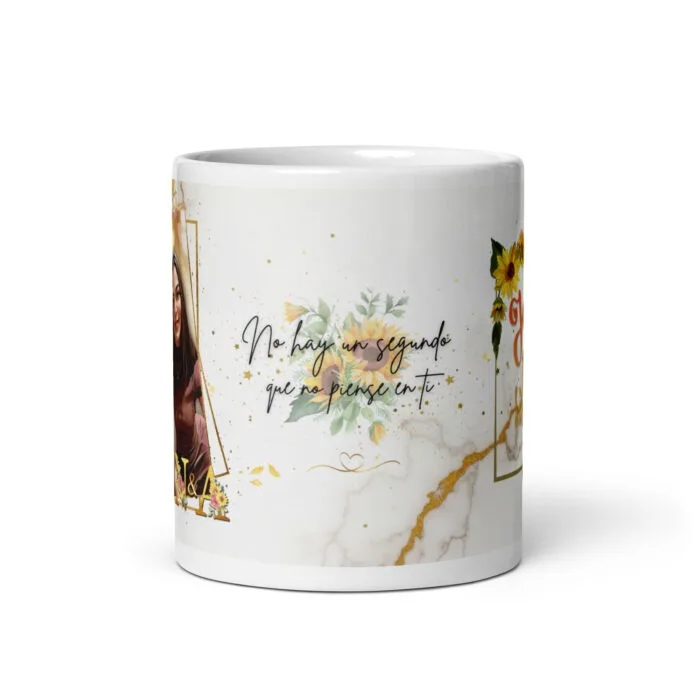 Taza blanca Sunflowers - Imagen 3