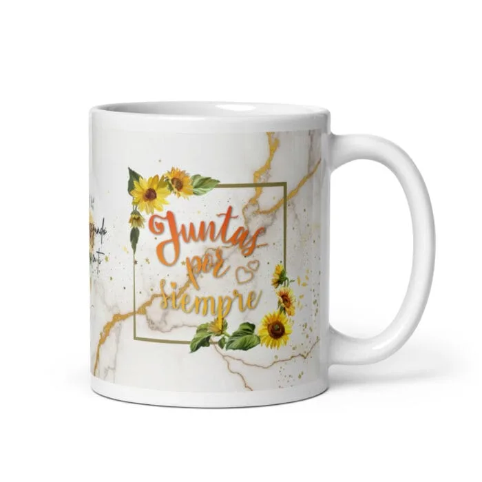 Taza blanca Sunflowers - Imagen 2