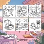 Cozy Days: Simple Coloring Book for Adults, Seniors and Beginners - Imagen 2
