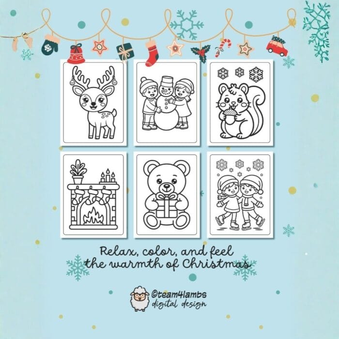 Bold & Easy Christmas Coloring Book for Kids - Imagen 2