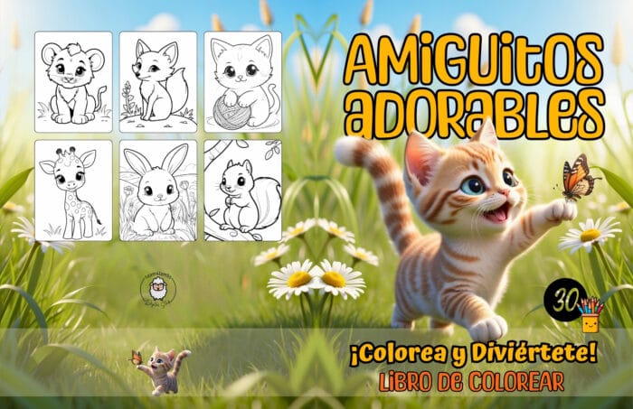Amiguitos Adorables ¡Colorea y Diviértete! - Imagen 10