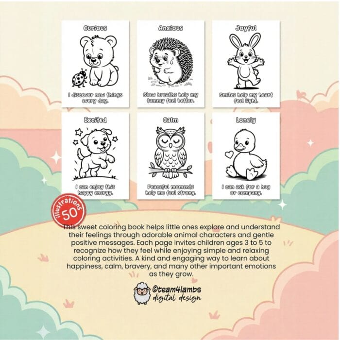 Toddler Emotions Coloring Book - Imagen 2